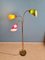 Lámpara de pie Mid-Century moderna de latón con brazo flexible, años 50, Imagen 14