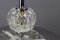 Lámpara colgante Mid-Century moderna de cristal y cromo, Imagen 6