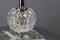 Mid-Century Modern Crystal Glass and Chrome Pendant Lamp, Image 6