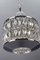 Mid-Century Modern Crystal Glass and Chrome Pendant Lamp, Image 12