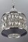 Mid-Century Modern Crystal Glass and Chrome Pendant Lamp 4