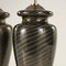 Black-Blown Murano Glass Lamps with Spiral Decoration, Italy, 1970, Set of 2 5