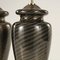 Black-Blown Murano Glass Lamps with Spiral Decoration, Italy, 1970, Set of 2, Image 5