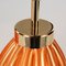 Lampes de Bureau Vintage en Verre de Murano Orange et Doré de Seguso, Set de 2 4
