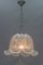 Mid-Century Bell Shaped Ice Glass Pendant Lamp, Image 2