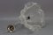Mid-Century Bell Shaped Ice Glass Pendant Lamp 17