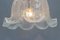 Mid-Century Bell Shaped Ice Glass Pendant Lamp, Image 6