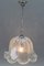 Mid-Century Bell Shaped Ice Glass Pendant Lamp, Image 3