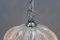 Mid-Century Bell Shaped Ice Glass Pendant Lamp, Image 5