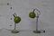 Lampes de Chevet Ajustables Space Age Vertes avec Sphères de Gura, 1970s, Set de 2 3