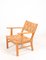 Mid-Century Danish Lounge Chair in Patinated Beech and Cane, 1950s, Image 1