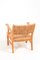 Mid-Century Danish Lounge Chair in Patinated Beech and Cane, 1950s, Image 6