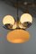 Lámpara de araña Art Déco con cuatro llamas, años 30, Imagen 4
