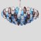 Lustre Polyedri Vintage en Cristal Aigue-Marine 1