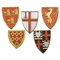 Carved Armorial Plaques, Set of 5 1