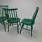 Scandinavian Spindle Chairs in Green, 1960s, Set of 4 5