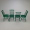 Scandinavian Spindle Chairs in Green, 1960s, Set of 4 2