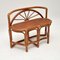 Vintage Bamboo & Rattan Games Table & Chairs, 1970s, Set of 3 7