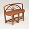 Vintage Bamboo & Rattan Games Table & Chairs, 1970s, Set of 3, Image 7