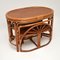 Vintage Bamboo & Rattan Games Table & Chairs, 1970s, Set of 3 4