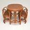 Vintage Bamboo & Rattan Games Table & Chairs, 1970s, Set of 3 9