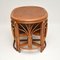 Vintage Bamboo & Rattan Games Table & Chairs, 1970s, Set of 3 3