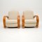 Art Deco Solid Elm Armchairs, Set of 2 2
