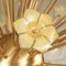 Grand Lustre Sputnik Vintage avec Fleurs en Verre de Murano Couleur Miel Irisé & Cadre en Laiton 4
