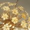 Large Vintage Italian Sputnik Chandelier with Flowers in Iridescent Honey-Colored Murano Glass & Brass Frame 5