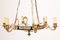 Antique Brass Chandelier 8