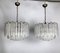 Large Murano Clear Glass Chandeliers by Toni Zuccheri for Venini, Italy, 1960s, Set of 2, Image 10