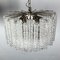 Lámparas de araña grandes de cristal de Murano transparente de Toni Zuccheri para Venini, Italia, años 60. Juego de 2, Imagen 7