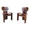 Africa ​​Dining Table and Chairs in Walnut Root & Leather by Tobia & Afra Scarpa for Maxalto, 1976, Set of 5 5