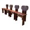 Africa ​​Dining Table and Chairs in Walnut Root & Leather by Tobia & Afra Scarpa for Maxalto, 1976, Set of 5, Image 3