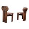 Africa ​​Dining Table and Chairs in Walnut Root & Leather by Tobia & Afra Scarpa for Maxalto, 1976, Set of 5, Image 6