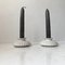 Fluted White Ceramic Candlesticks by Einar Johansen, 1960s, Set of 2, Image 2