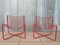 Red Metal Wire Jarpen Chairs by Niels Gammelgaard for Ikea, 1983, Set of 2 3