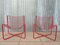 Rote Metalldraht Jarpen Stühle von Niels Gammelgaard für Ikea, 1983, 2er Set 3