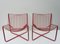 Red Metal Wire Jarpen Chairs by Niels Gammelgaard for Ikea, 1983, Set of 2 5