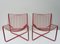 Rote Metalldraht Jarpen Stühle von Niels Gammelgaard für Ikea, 1983, 2er Set 5