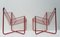Rote Metalldraht Jarpen Stühle von Niels Gammelgaard für Ikea, 1983, 2er Set 1