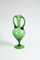 Empoli Verde Glass Etruscan Amphora Vase, Tuscany 1940s, Image 2