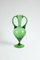 Empoli Verde Glass Etruscan Amphora Vase, Tuscany 1940s 1