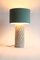 White Ceramic Cylinder Table Lamp with Teardrop Pattern from Fratelli Fianciullacci, Italy, 1960s 2