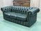 3-Sitzer Chesterfield Sofa aus grünem Leder, 1970er 8