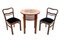 Art Deco Table with Chairs, Poland, 1940s, Set of 3 6