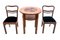 Art Deco Table with Chairs, Poland, 1940s, Set of 3, Image 8