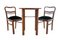 Art Deco Table with Chairs, Poland, 1940s, Set of 3, Image 5