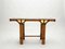Bamboo, Brass and Opal Glass Console Table, 1970s 4