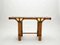 Table Console en Bambou, Laiton et Verre Opalin, 1970s 4